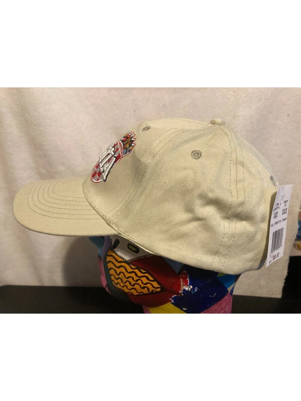 Oakley 62960-1 Croatia Crest Cotton Baseball Cap Stone Beige Embroidered origina
